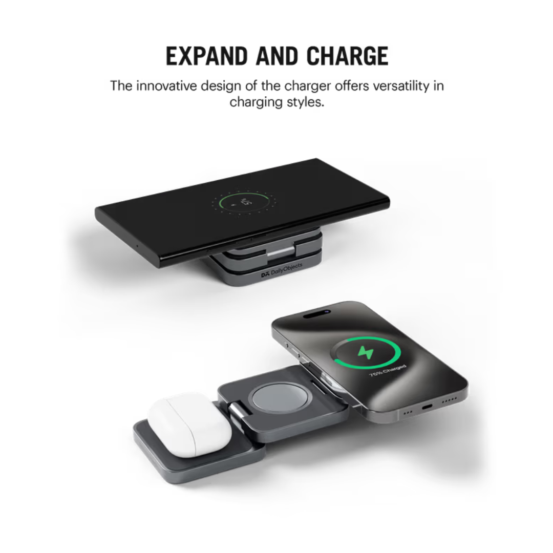 VelorAa Foldaway 3-In-1 Magnetic MagSafe Wireless Charger