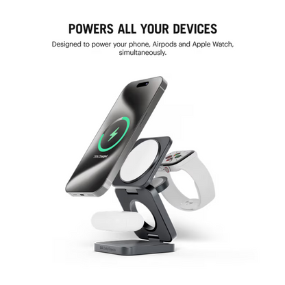 VelorAa Foldaway 3-In-1 Magnetic MagSafe Wireless Charger