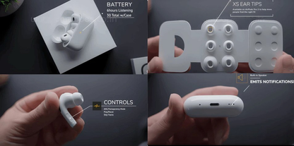 5-in-1 Ultimate Combo | VPods Pro 2 (2nd Gen) ANC + MagSafe 5000mAh Powerbank + 4-in-1 Fast Charging Cable + Silicone Case + Sticky Pod