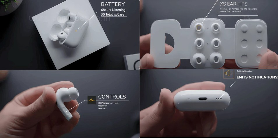 5-in-1 Ultimate Combo | VPods Pro 2 (2nd Gen) ANC + MagSafe 5000mAh Powerbank + 4-in-1 Fast Charging Cable + Silicone Case + Sticky Pod