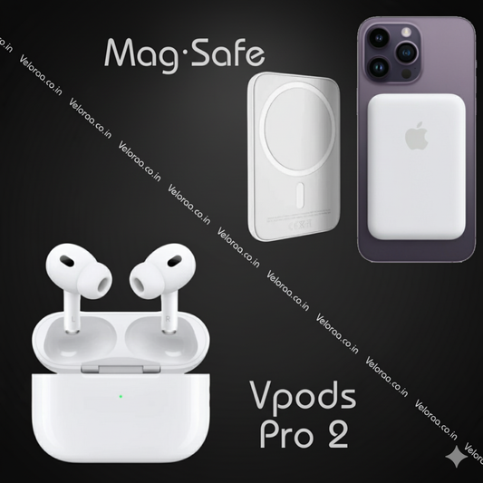 Vpods Pro 2nd Generation ANC | Free 5000mAh MagSafe Powerbank | (Type-C) 100% Hassle-Free Warranty